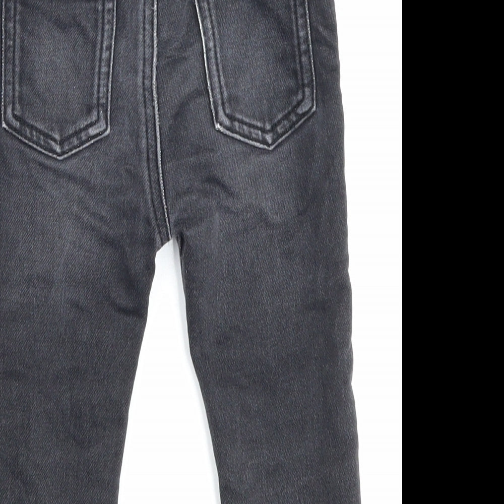 George Boys Grey Cotton Jogger Jeans Size 9-12 Months Button
