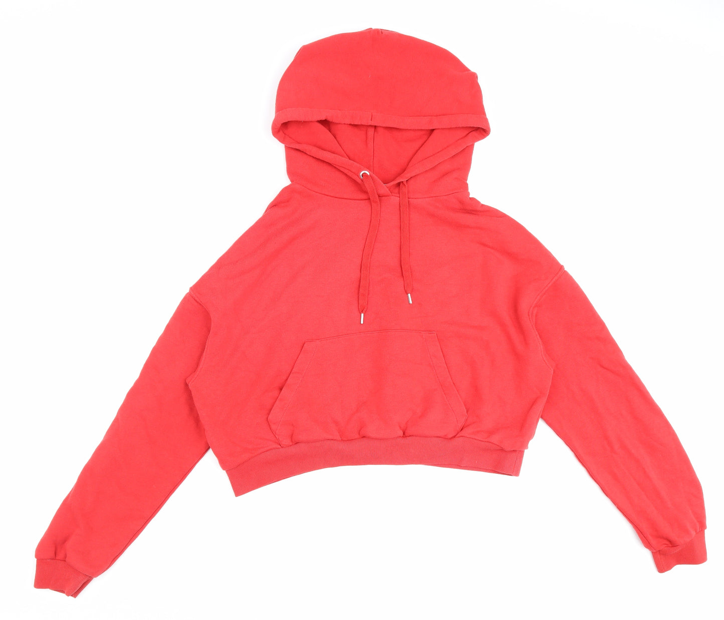 H&M Womens Red Cotton Pullover Hoodie Size S Pullover