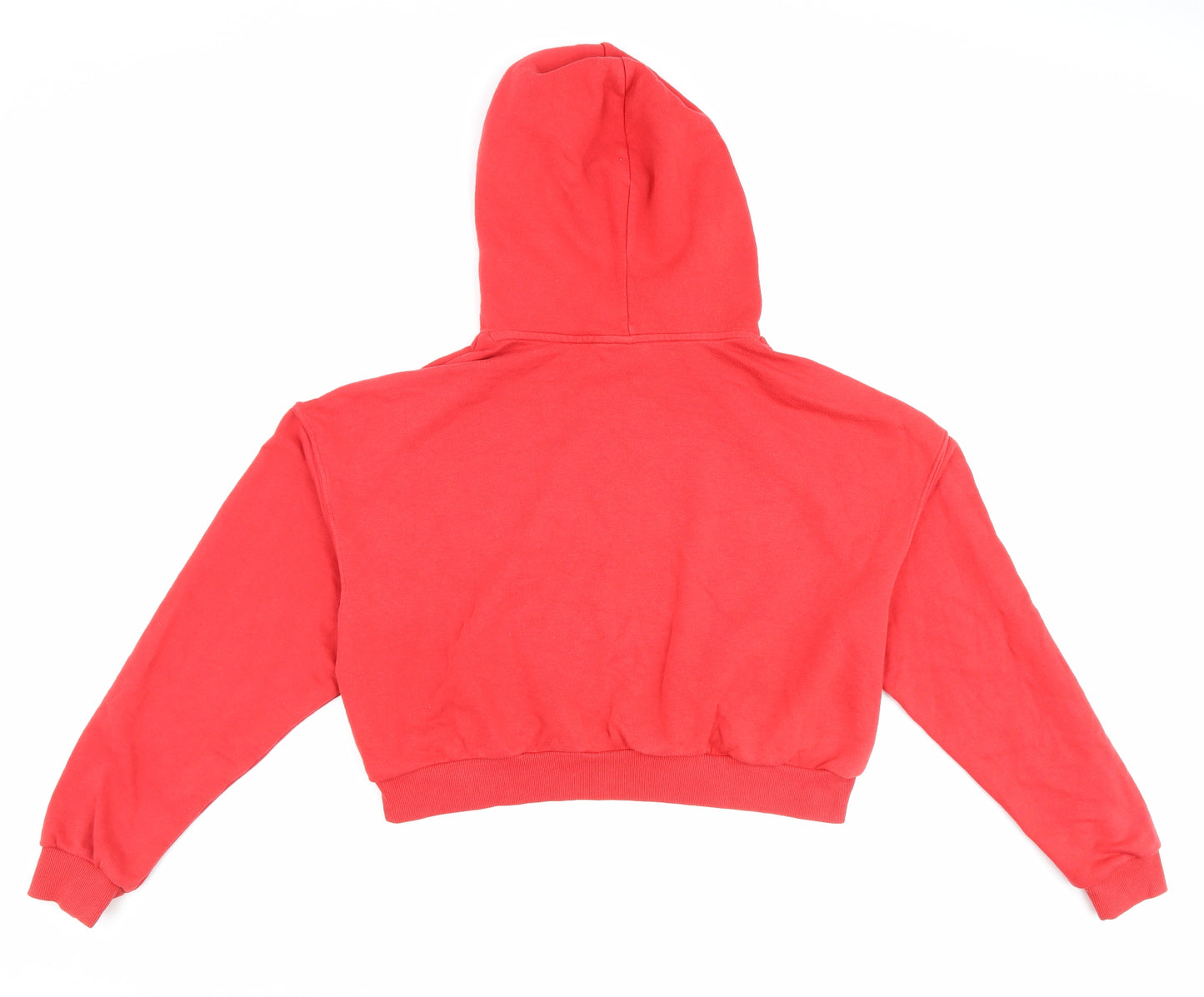 H&M Womens Red Cotton Pullover Hoodie Size S Pullover