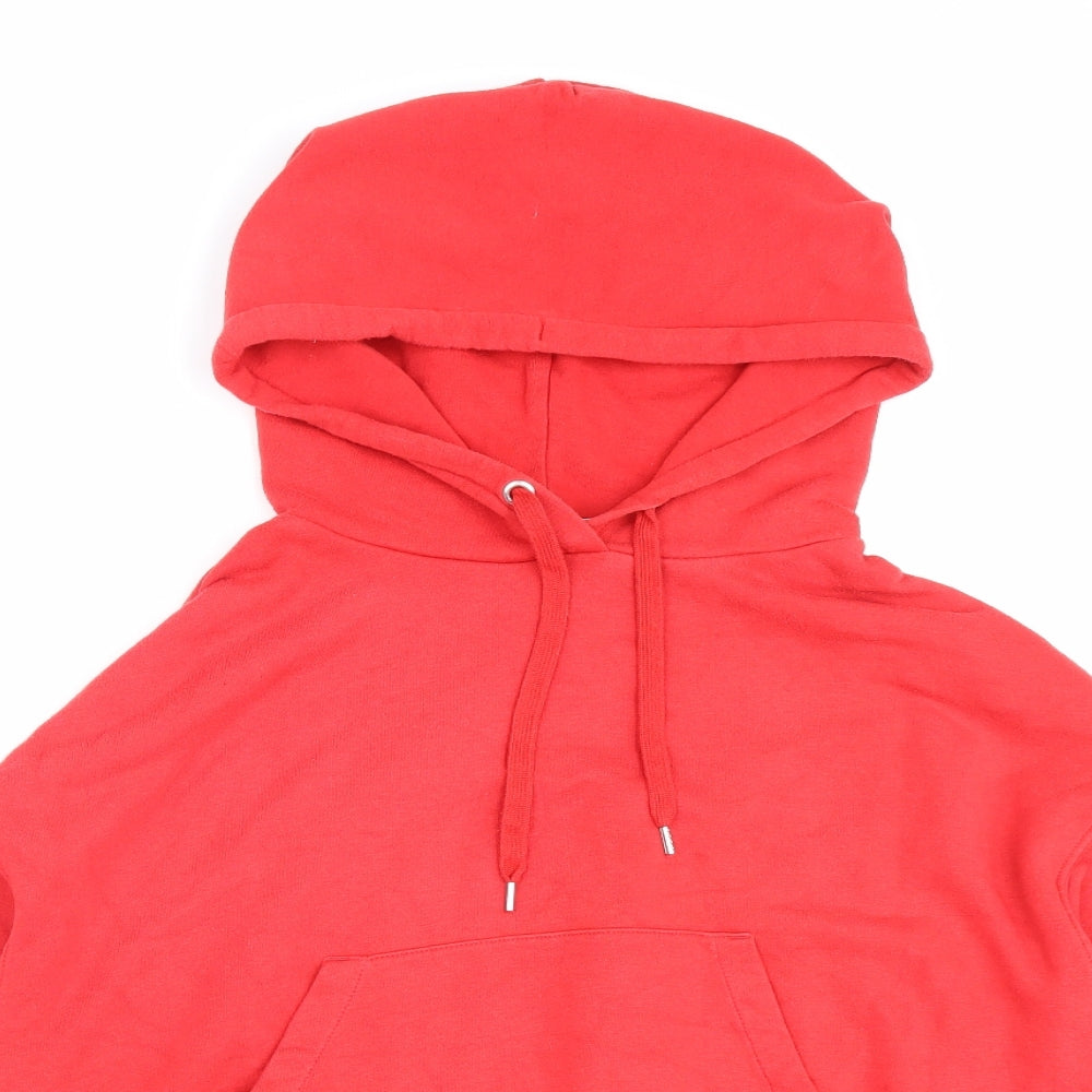 H&M Womens Red Cotton Pullover Hoodie Size S Pullover