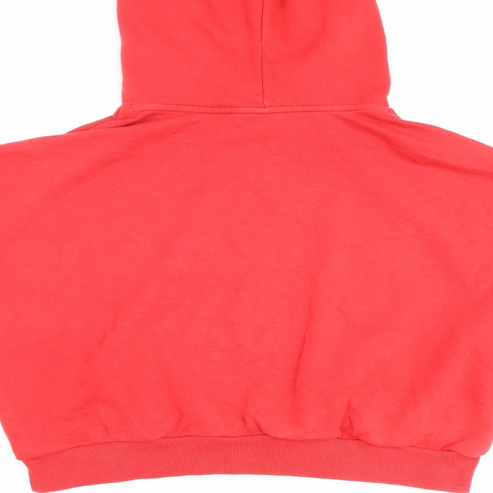 H&M Womens Red Cotton Pullover Hoodie Size S Pullover