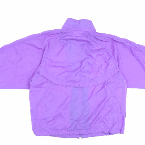Reebok Womens Purple Rain Coat Coat Size M Zip