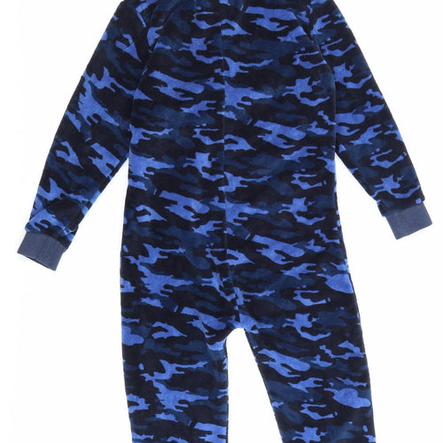 NEXT Boys Blue Camouflage 100% Polyester One Piece Size 7 Years Zip