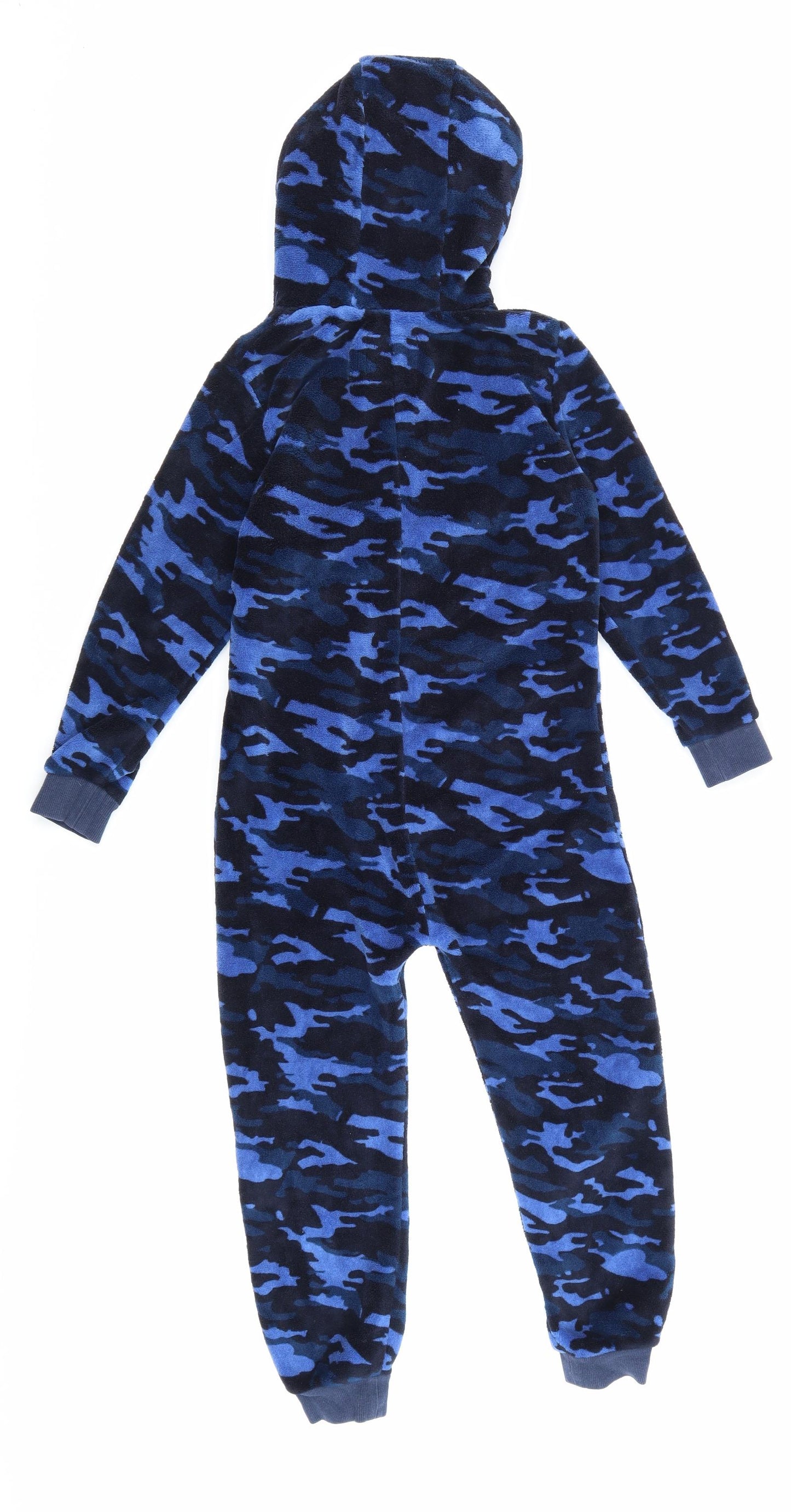 NEXT Boys Blue Camouflage 100% Polyester One Piece Size 7 Years Zip