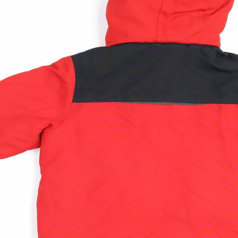 NEXT Boys Red Parka Coat Size 5 Years Zip