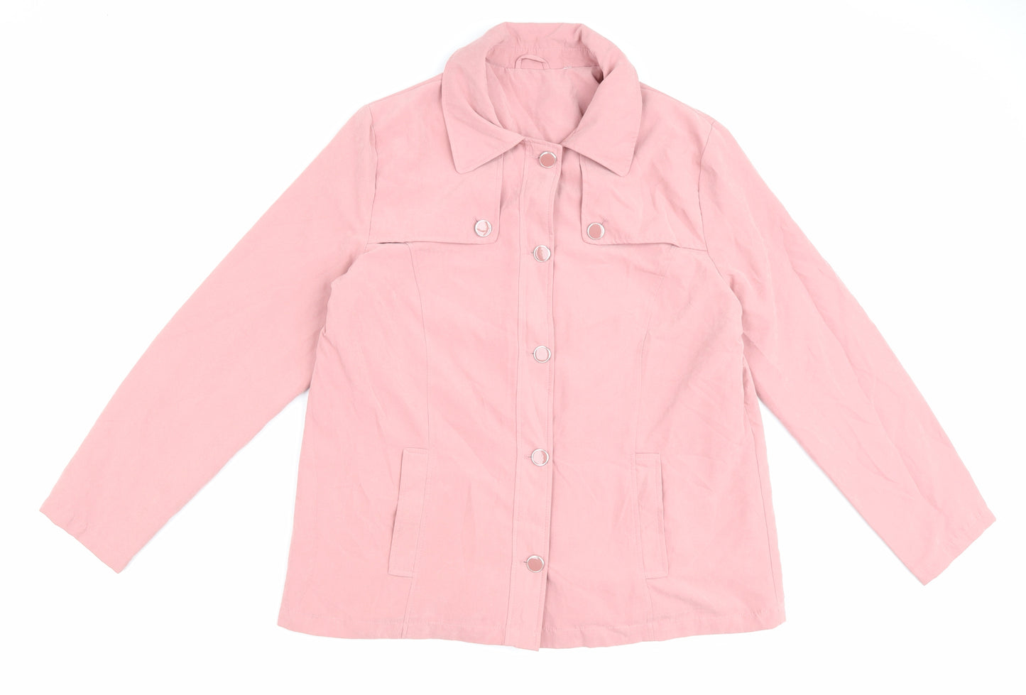 SLIMMA Womens Pink Jacket Size 14 Button