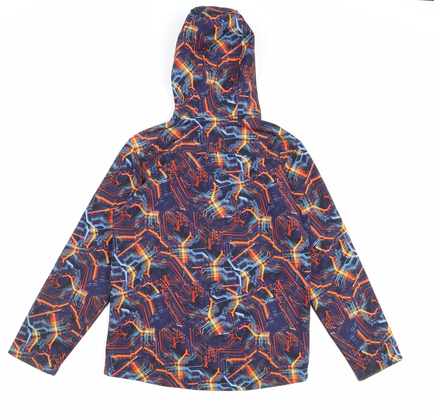 Mountain Warehouse Boys Multicoloured Geometric Rain Coat Coat Size 11-12 Years Zip