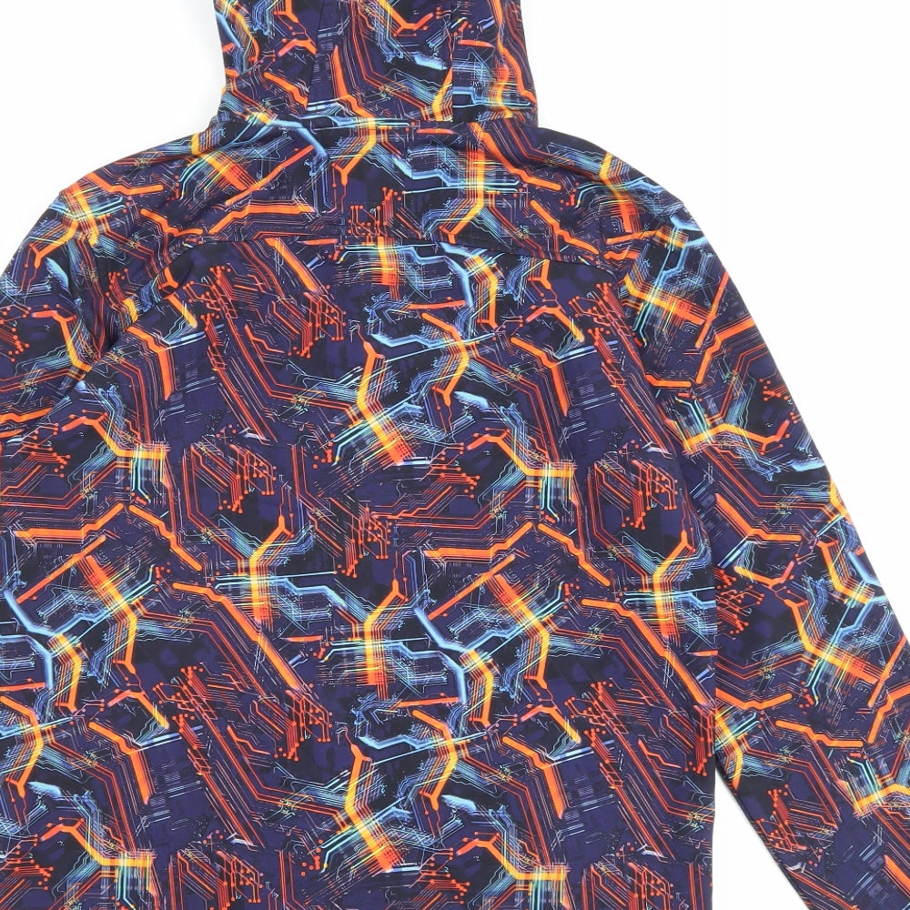 Mountain Warehouse Boys Multicoloured Geometric Rain Coat Coat Size 11-12 Years Zip