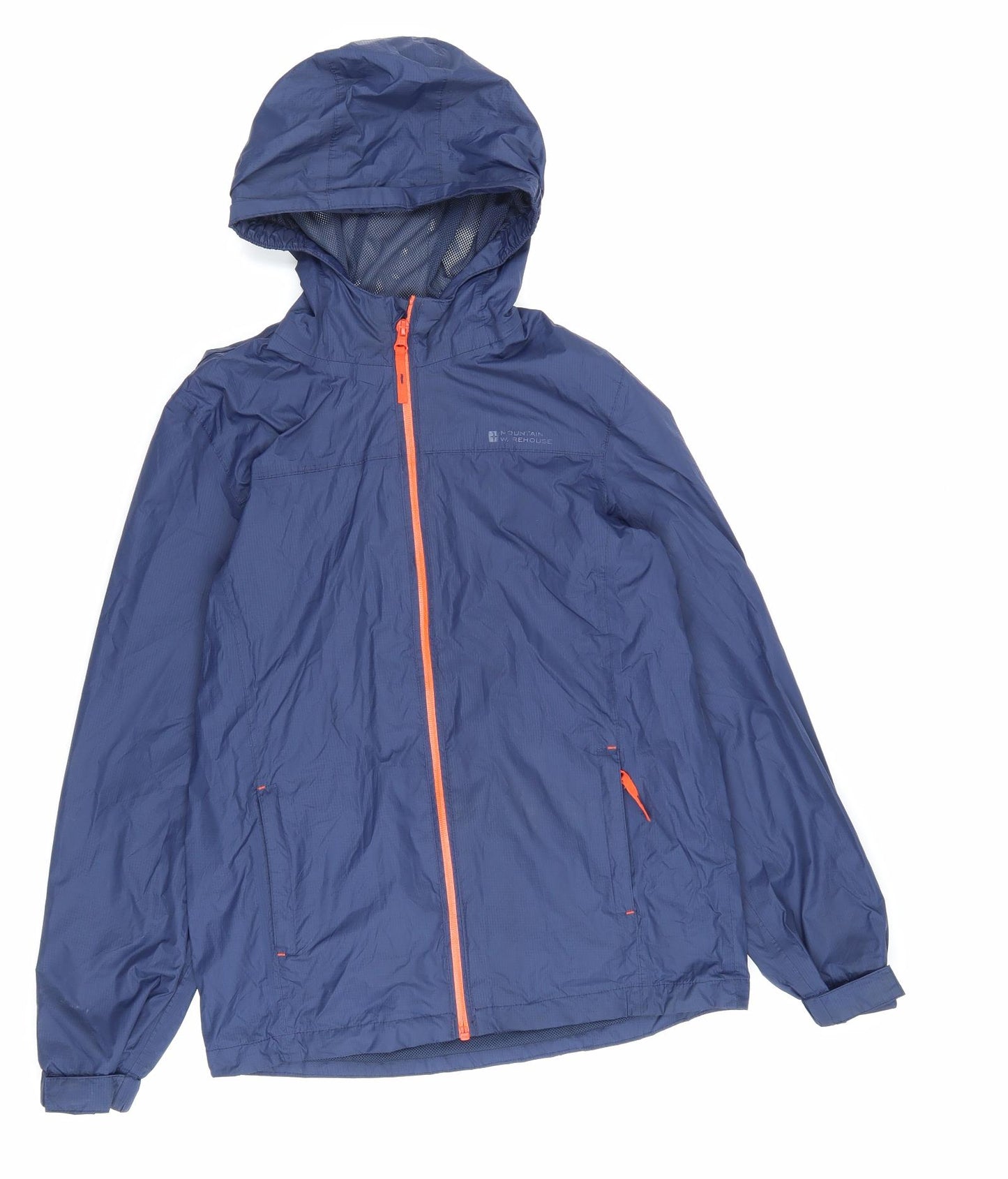Mountain Warehouse Boys Blue Windbreaker Jacket Size 13 Years Zip