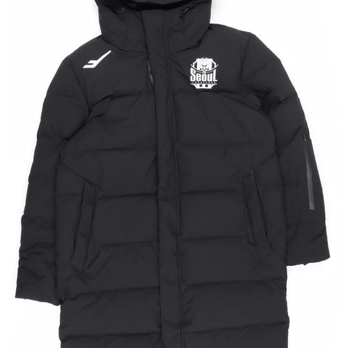 Pro-Specs Mens Black Quilted Coat Size L Zip - FC Seoul