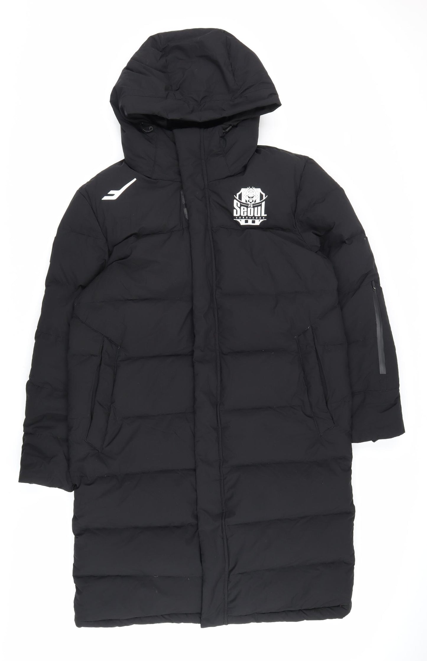 Pro-Specs Mens Black Quilted Coat Size L Zip - FC Seoul