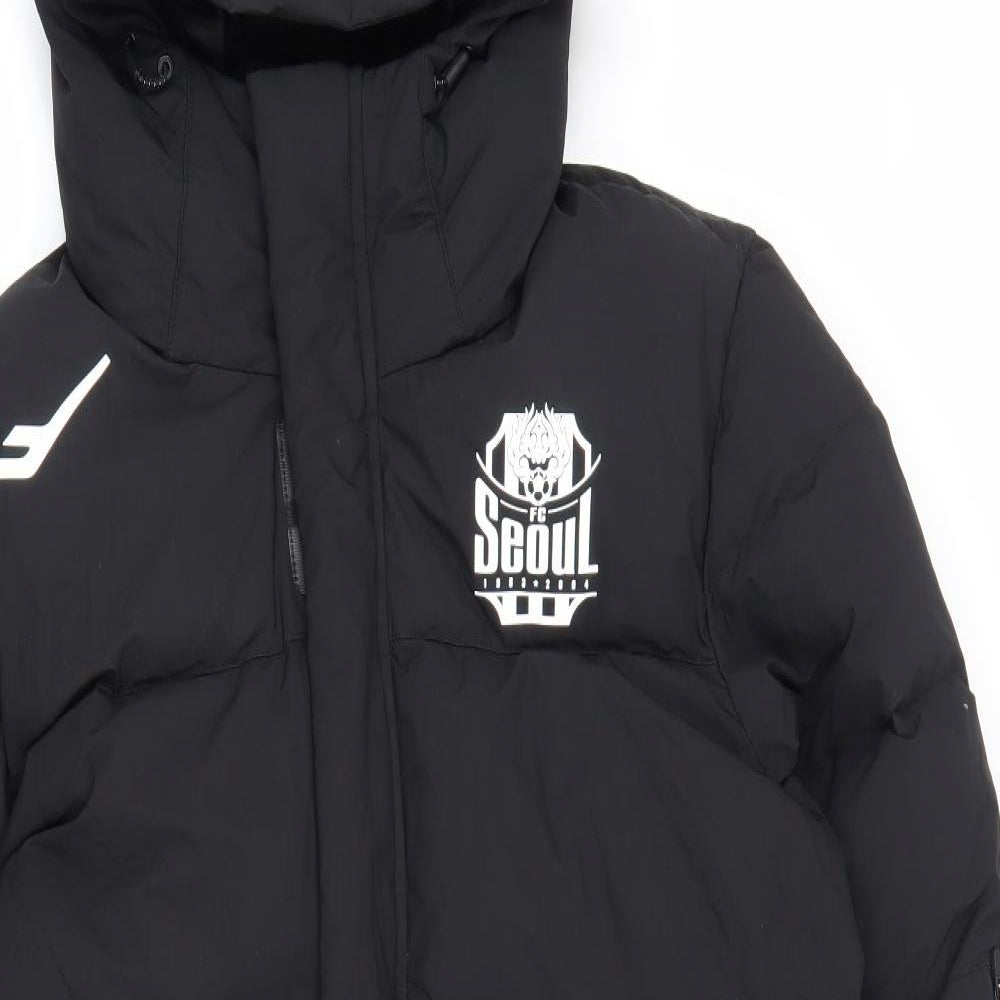 Pro-Specs Mens Black Quilted Coat Size L Zip - FC Seoul