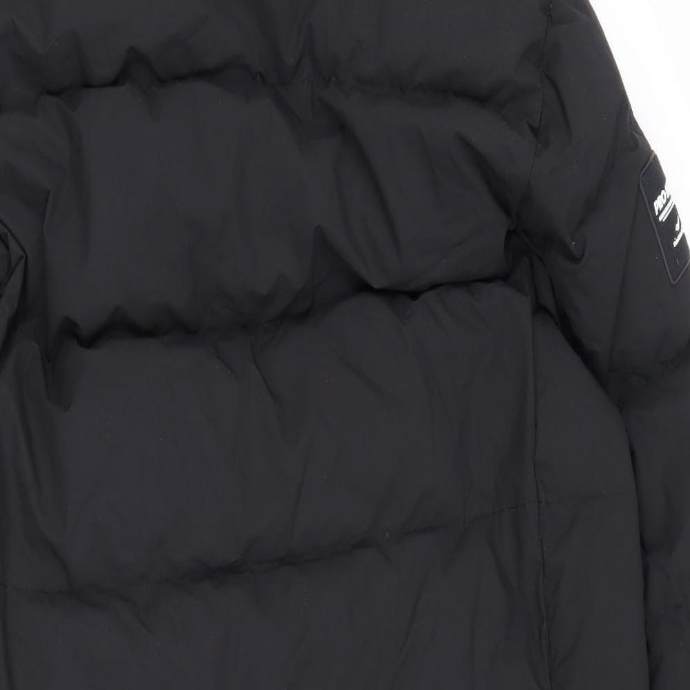 Pro-Specs Mens Black Quilted Coat Size L Zip - FC Seoul