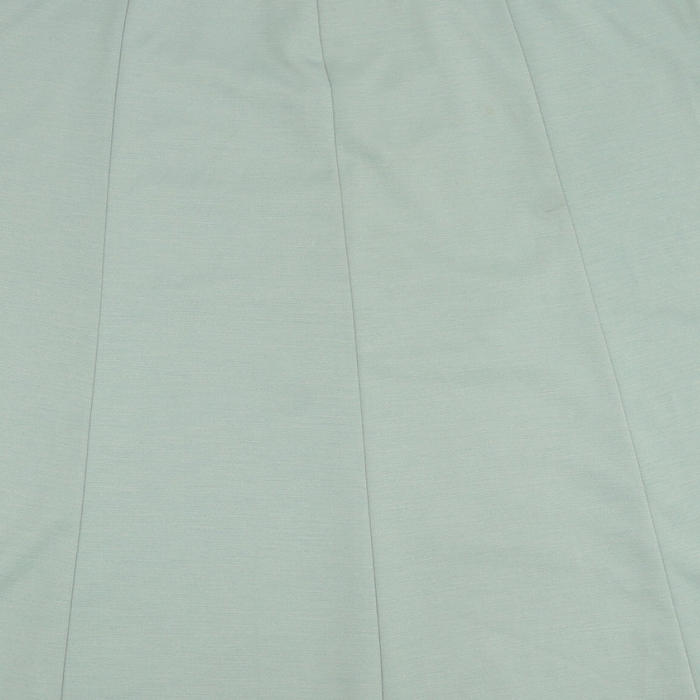 Karelia Womens Green Polyester A-Line Skirt Size 22 Zip