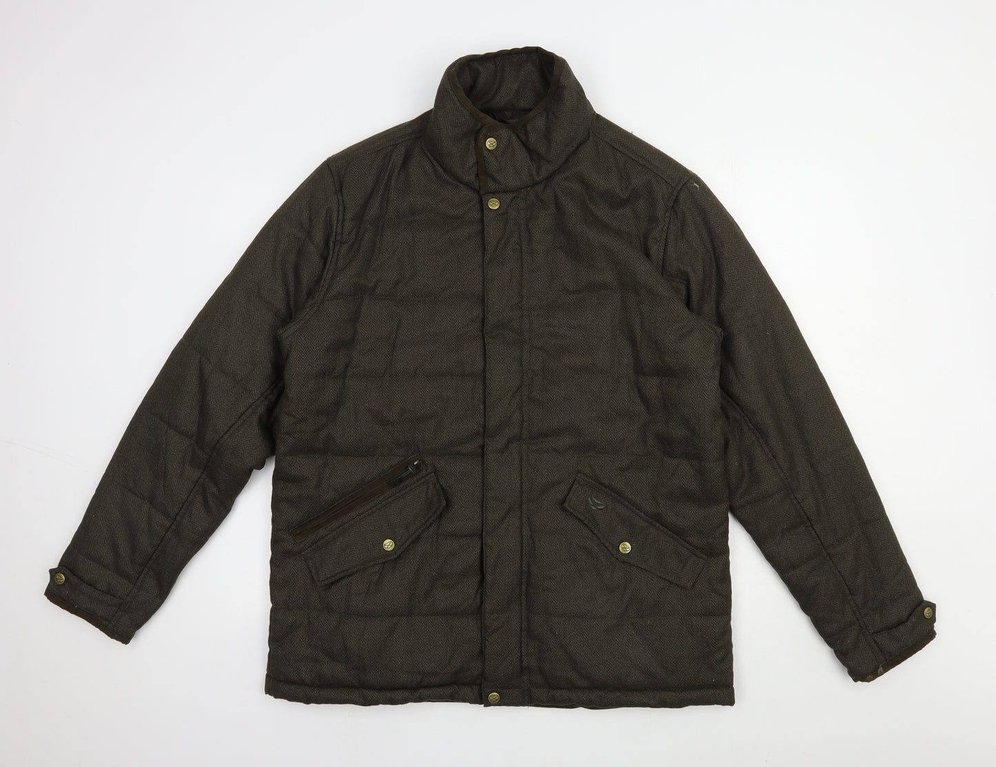 Hoggs of Fife Mens Brown Jacket Size L Zip
