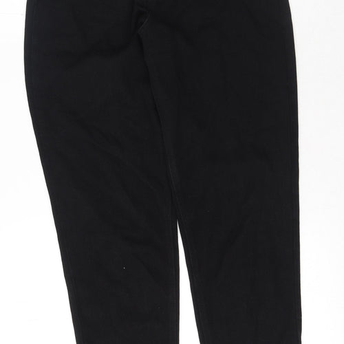 Missguided Womens Black Cotton Mom Jeans Size 6 L30 in Regular Button