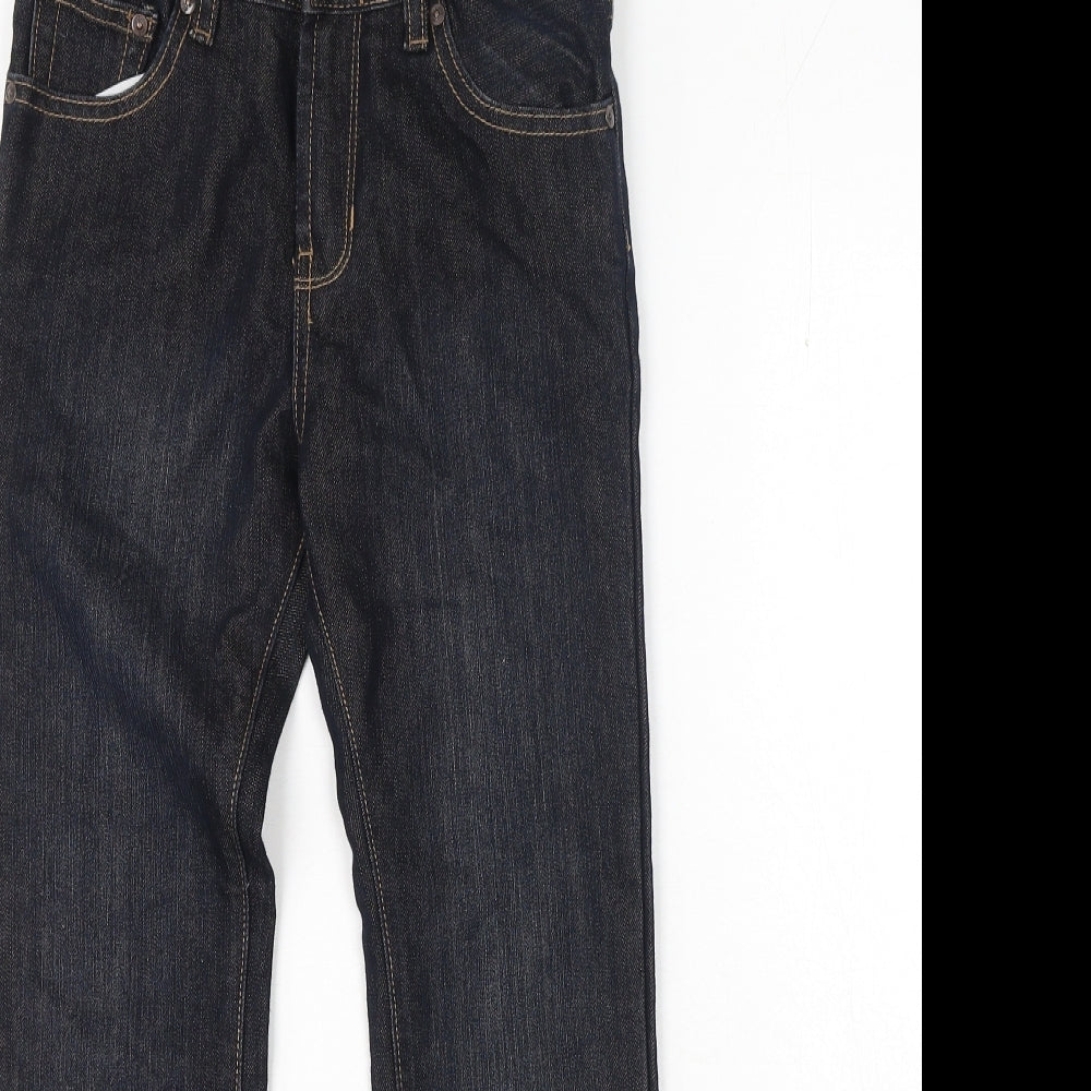 Gap Boys Blue Cotton Straight Jeans Size 10-11 Years Regular Button