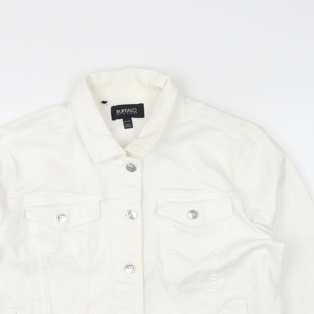 Buffalo Womens White Jacket Size XL Button