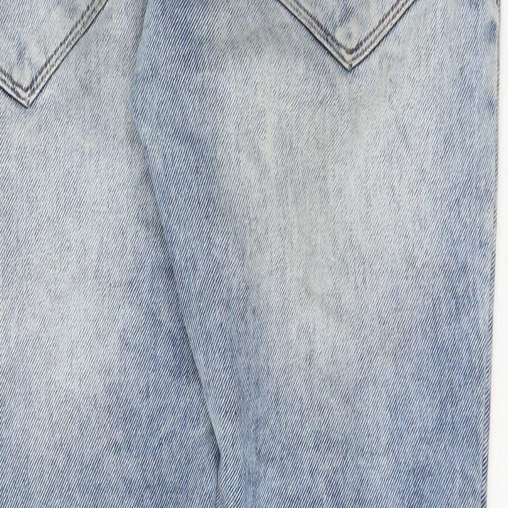 First Classics Mens Blue Cotton Straight Jeans Size 30 in L30 in Regular Button