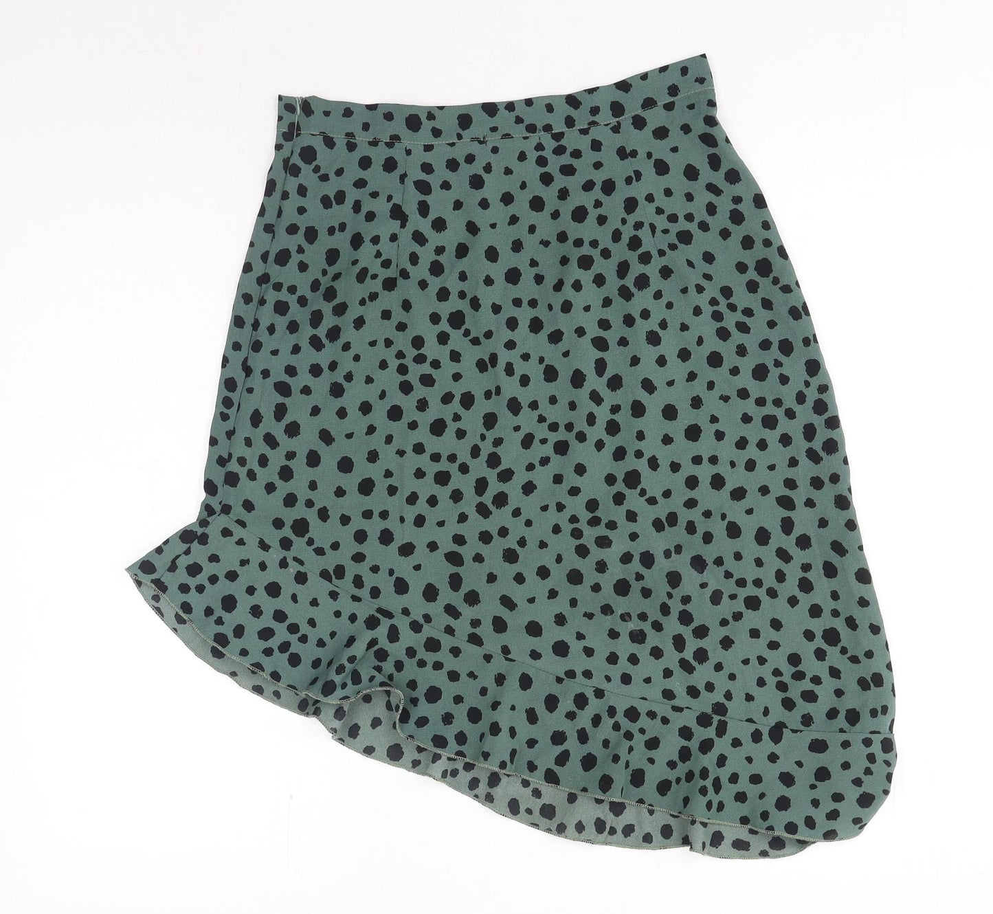 Nasty Gal Womens Green Geometric Polyester Mini Skirt Size 12 Zip