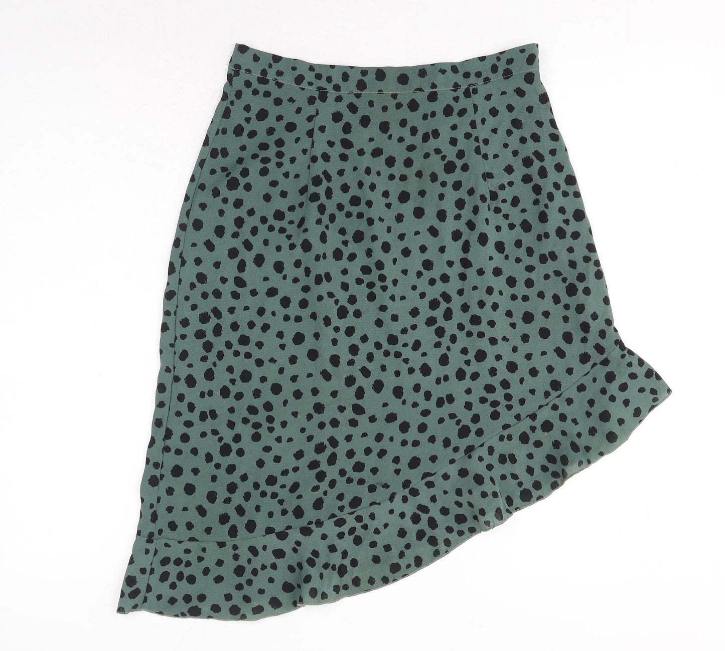 Nasty Gal Womens Green Geometric Polyester Mini Skirt Size 12 Zip