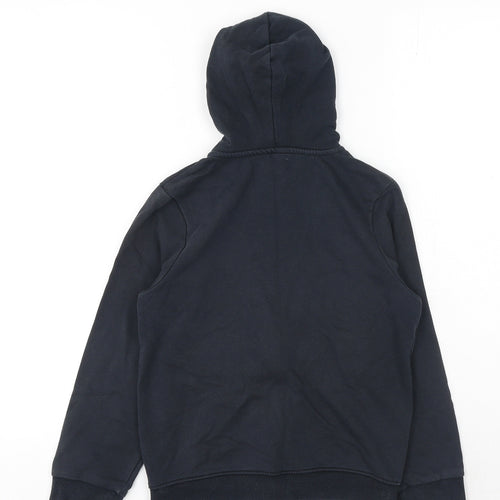TU Boys Blue Cotton Full Zip Hoodie Size 8 Years Zip