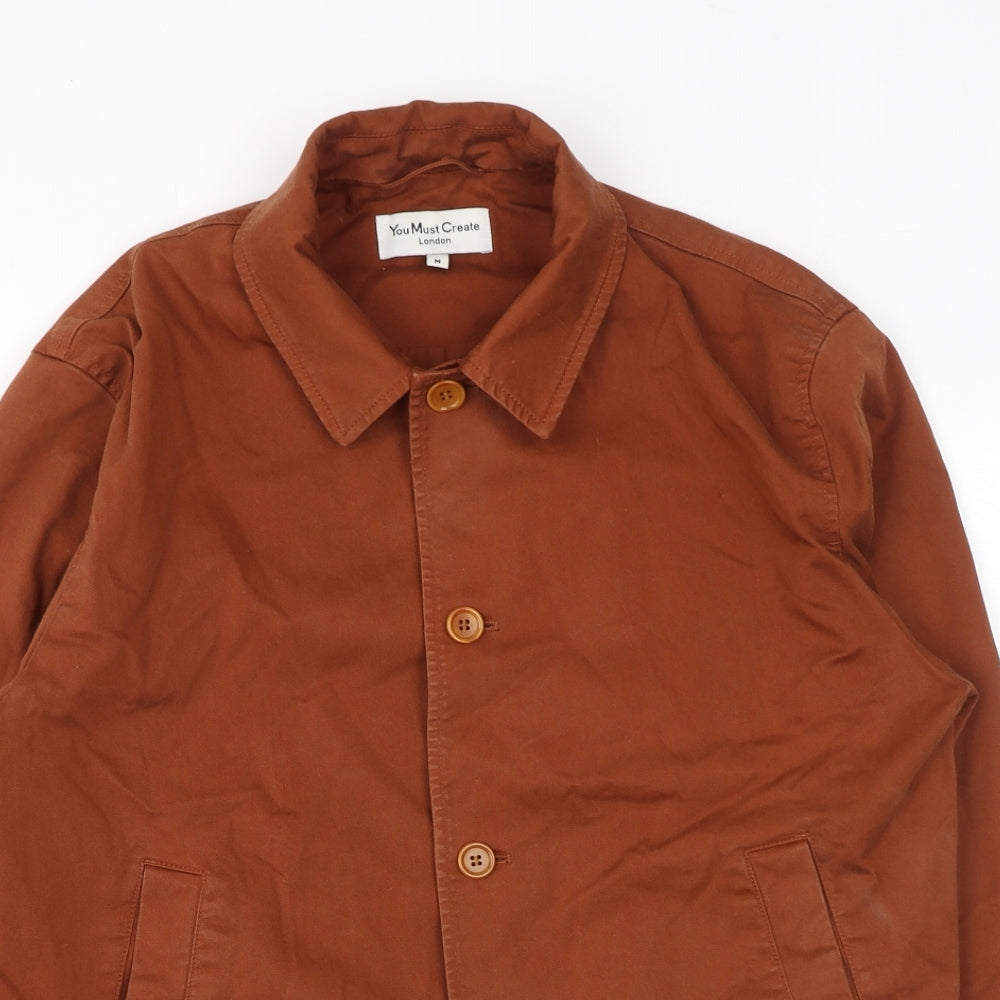You Must Create Womens Brown Jacket Size M Button