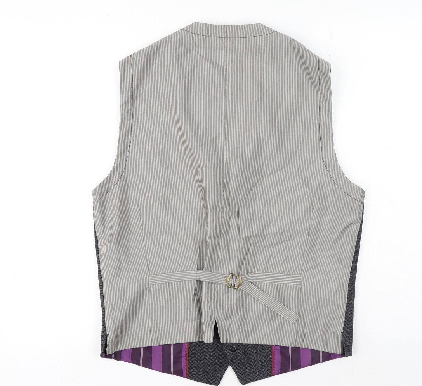 White Stuff Mens Grey Wool Jacket Suit Waistcoat Size M