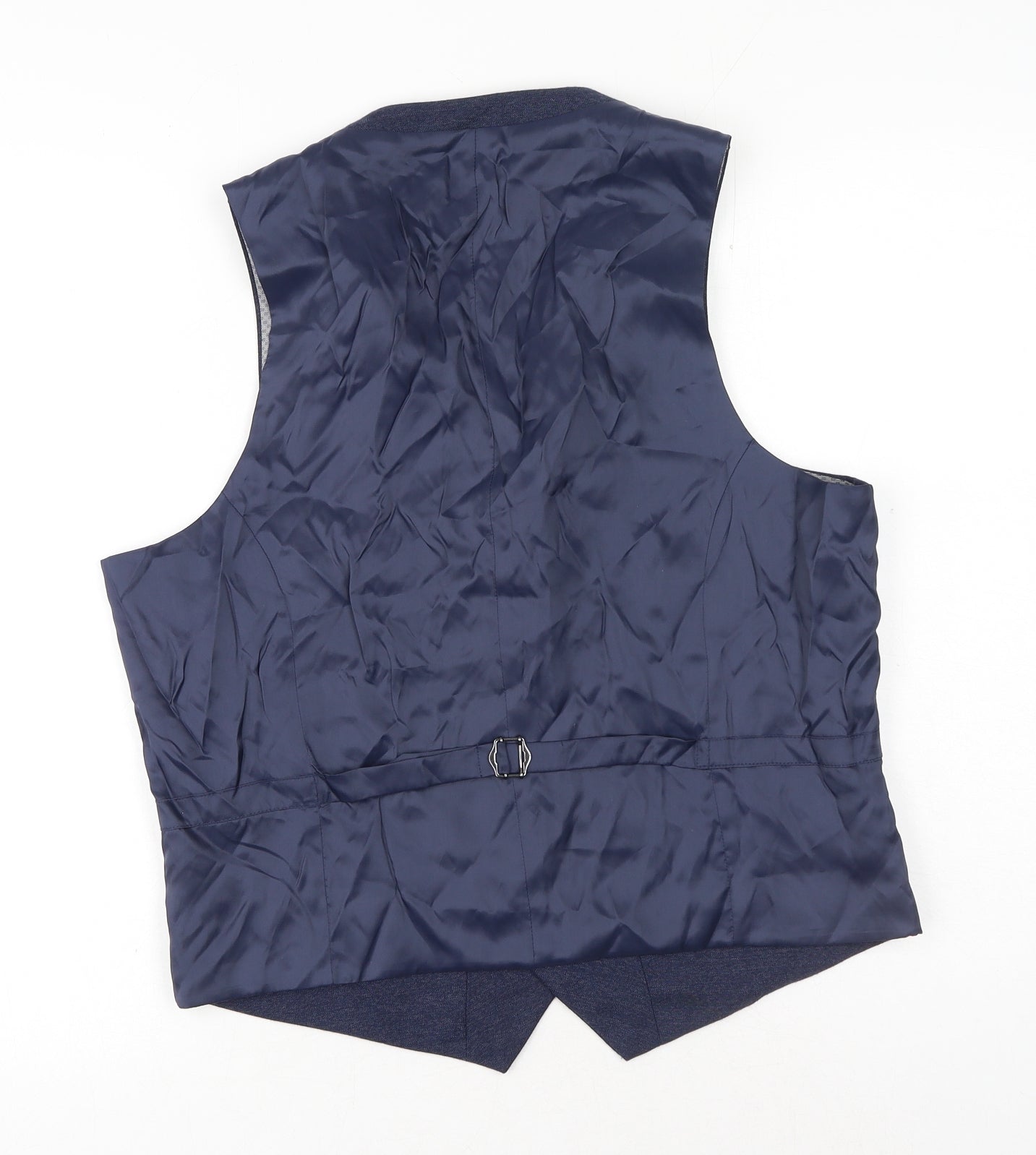 Slaters Mens Blue Wool Jacket Suit Waistcoat Size 40