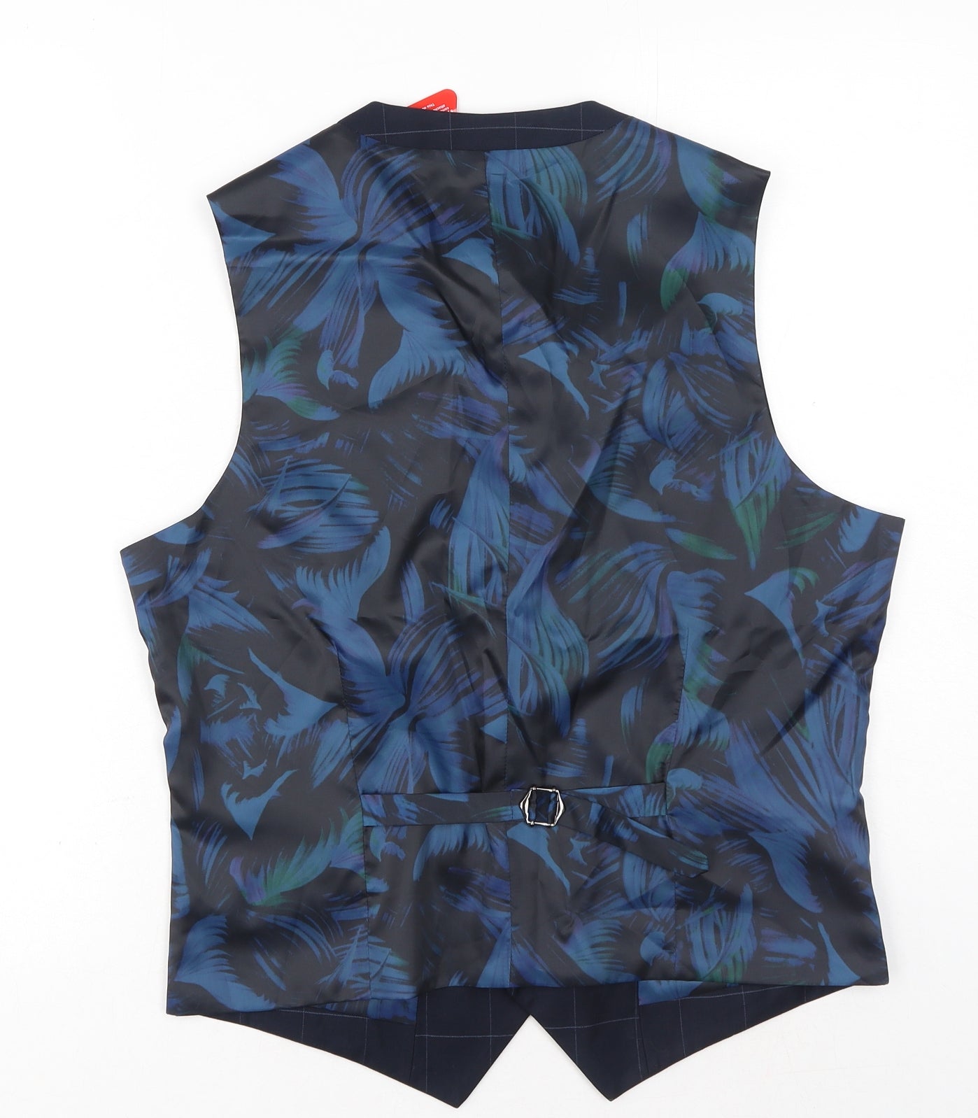 Joe Browns Mens Blue Geometric Polyester Jacket Suit Waistcoat Size 38