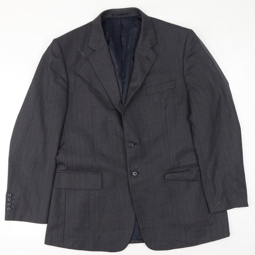 Brook Taverner Mens Grey Polyester Jacket Suit Jacket Size 42