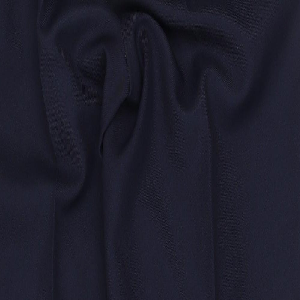 Savatini Mens Blue Polyester Trousers Size 34 in L29 in Regular Hook & Eye