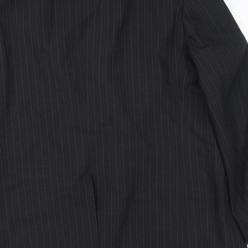 Marks and Spencer Mens Grey Striped Polyester Jacket Suit Jacket Size 46