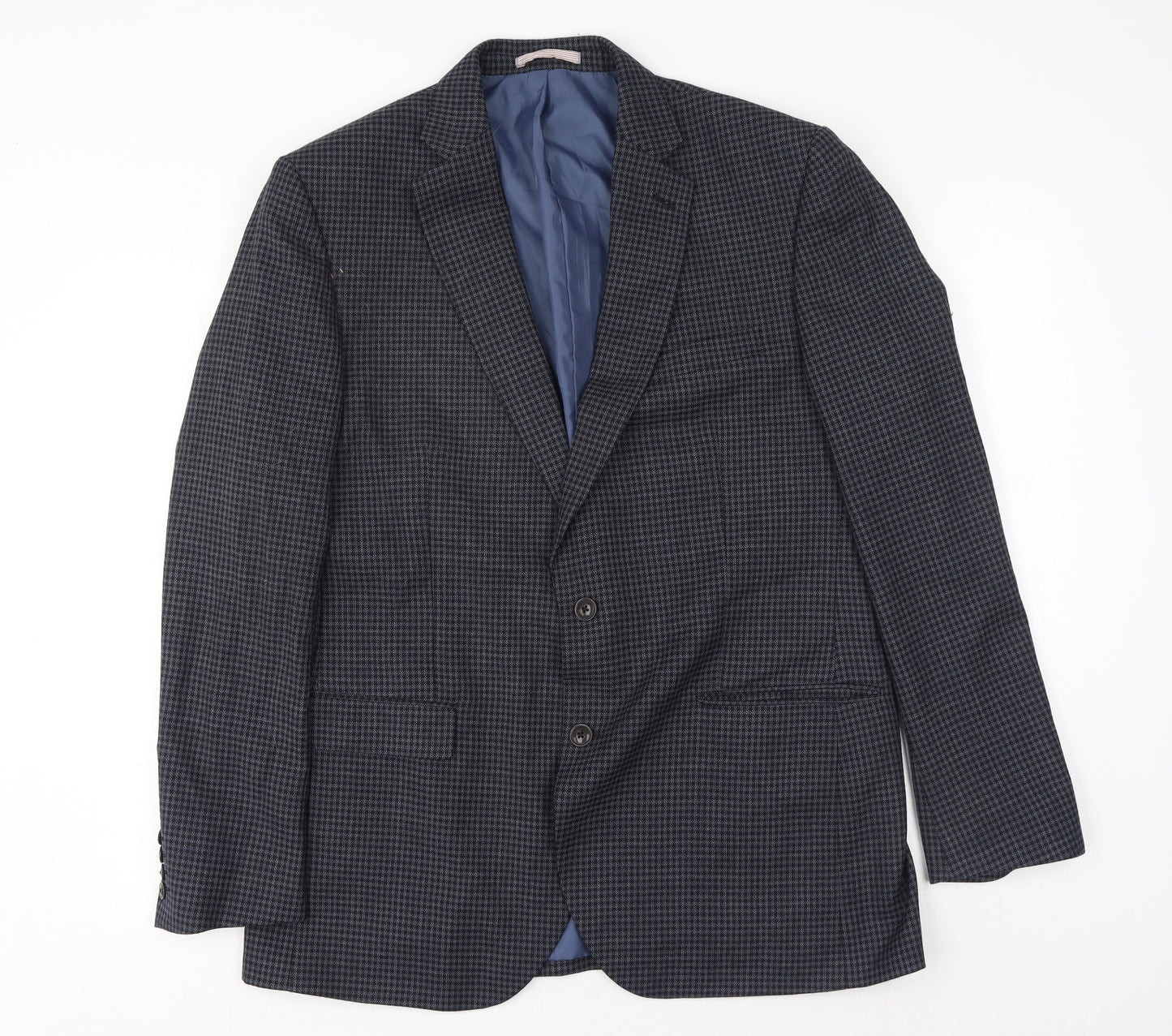 Marks and Spencer Mens Grey Herringbone Polyester Jacket Suit Jacket Size 42
