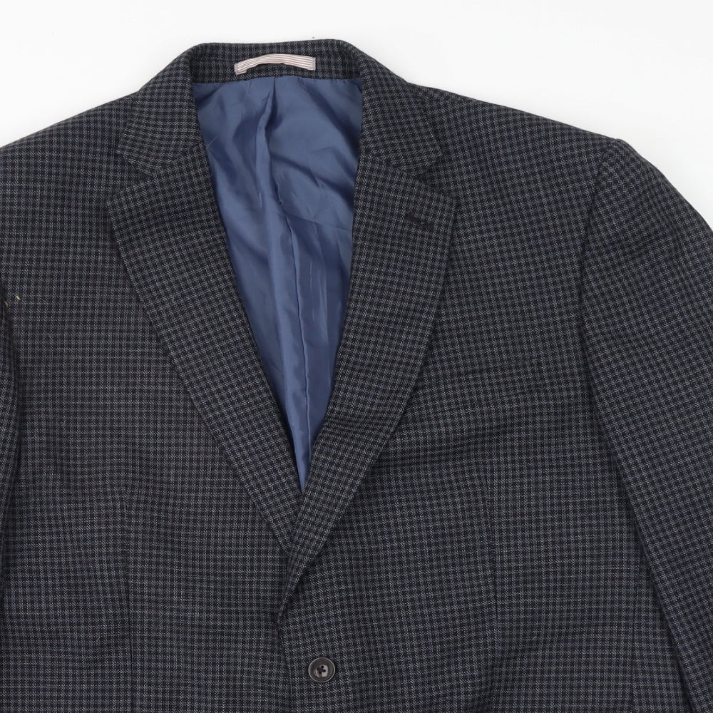 Marks and Spencer Mens Grey Herringbone Polyester Jacket Suit Jacket Size 42
