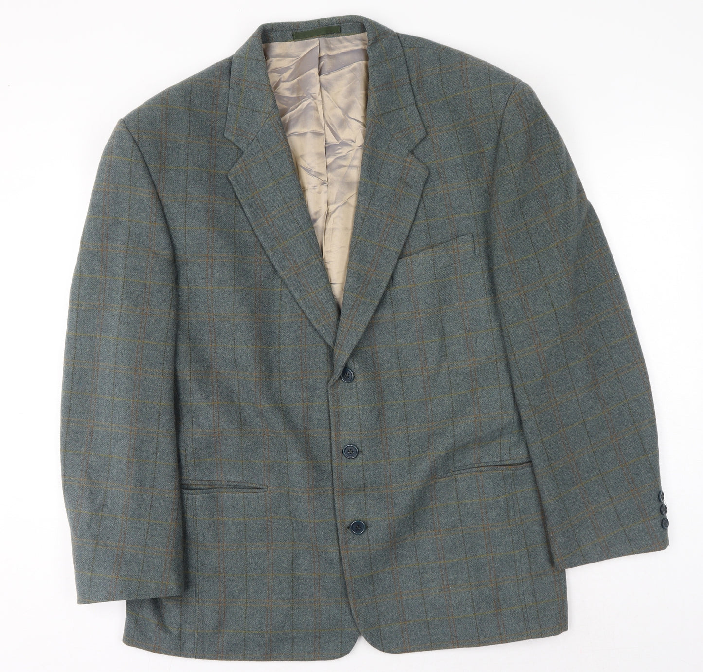 NICO Mens Blue Check Viscose Jacket Suit Jacket Size 44