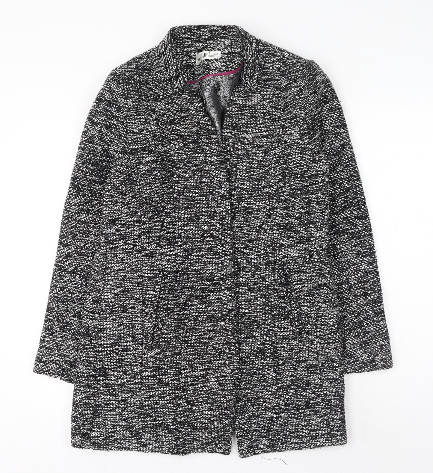 Baf woman Womens Grey Geometric Jacket Size 16 Button