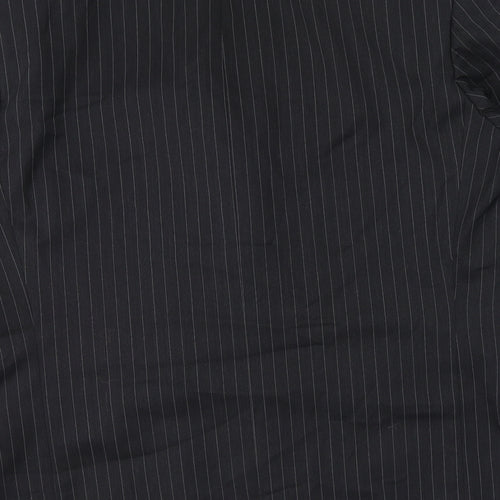 Armando Mens Black Striped Wool Jacket Suit Jacket Size 42