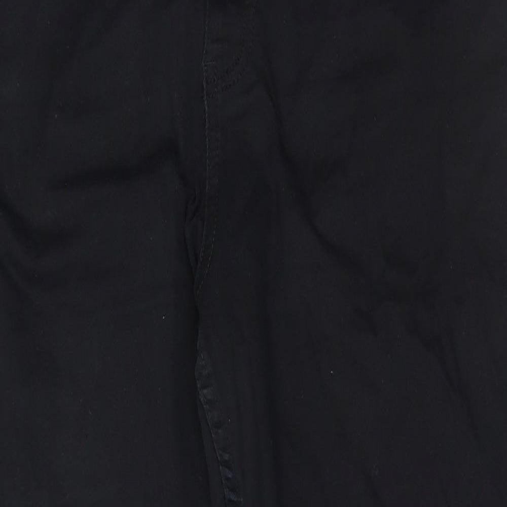 New Look Womens Black Cotton Skinny Jeans Size 16 L27 in Extra-Slim Button