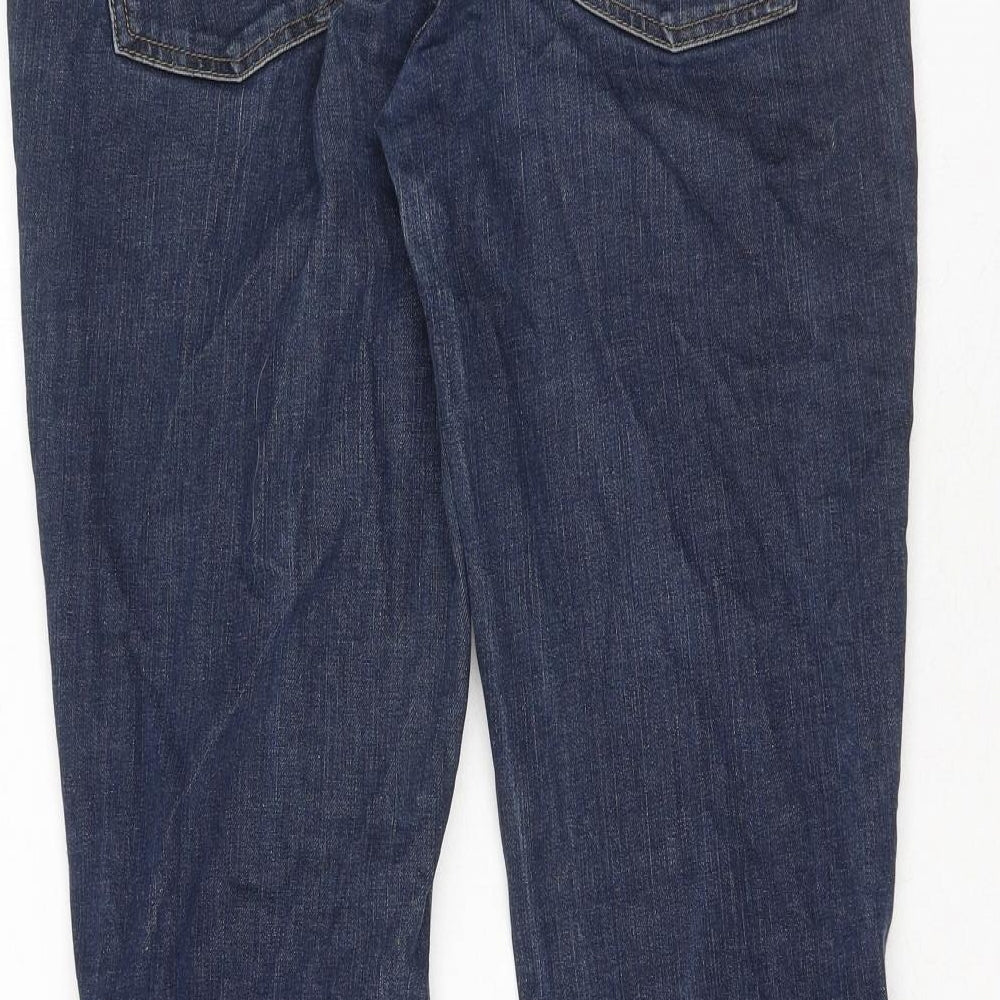 Karen Millen Womens Blue Cotton Bootcut Jeans Size 14 L32 in Regular Button