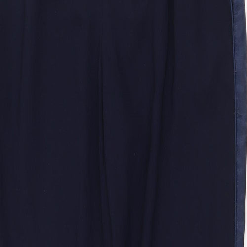 Topshop Womens Blue Polyester Trousers Size 10 L27 in Regular Drawstring