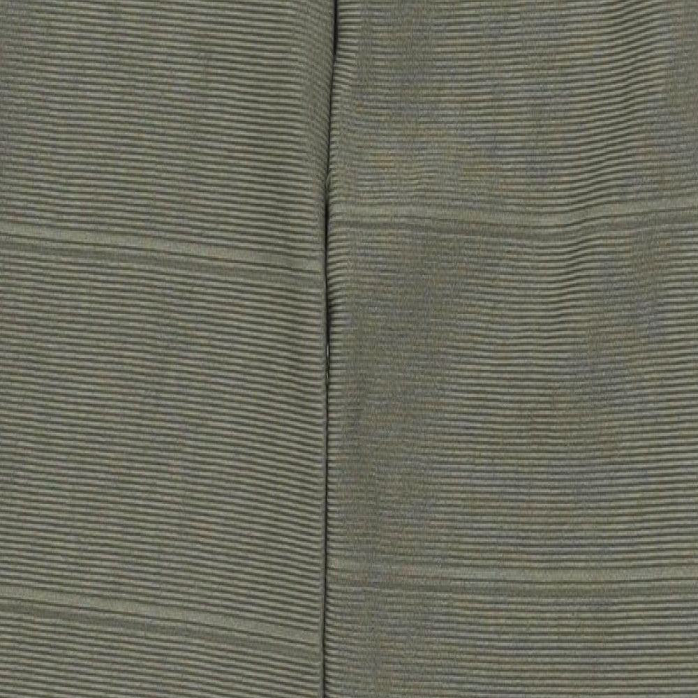 Missguided Womens Green Polyester Bodycon Size 10 Square Neck Zip