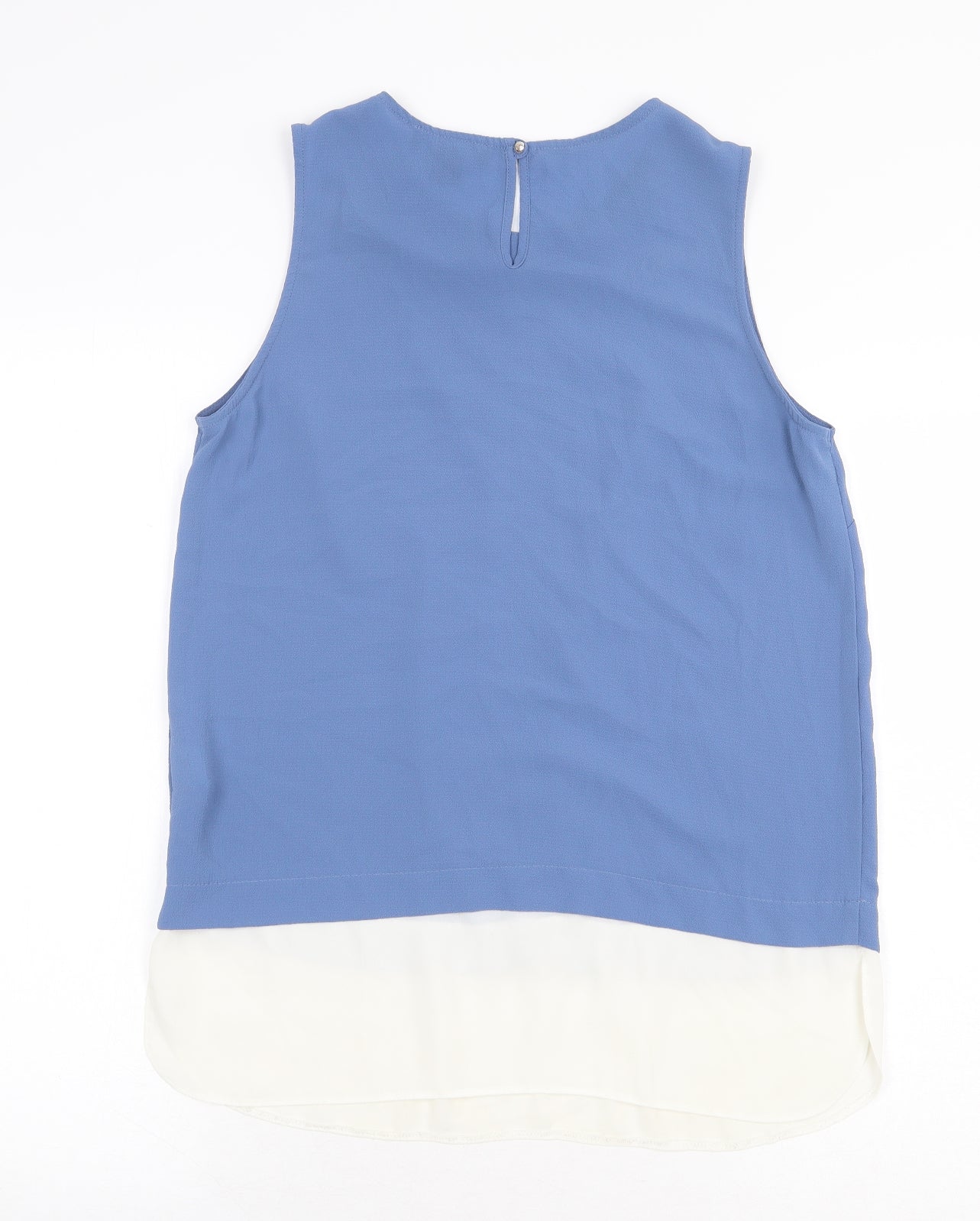 Atmosphere Womens Blue Polyester Basic Blouse Size 10 Round Neck