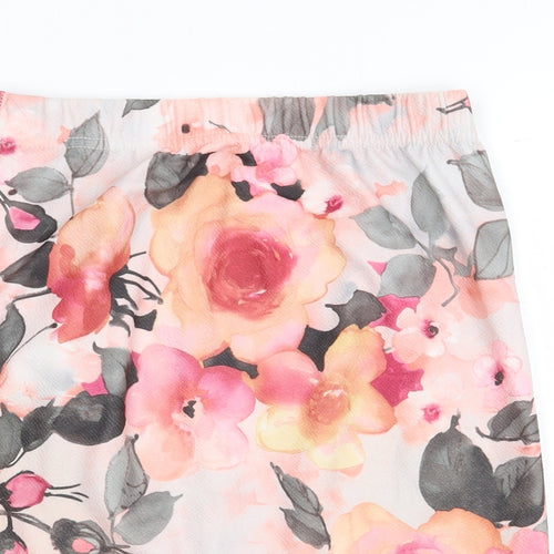 Preworn Womens Multicoloured Floral Polyester Mini Skirt Size M