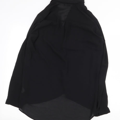 Atmosphere Womens Black Polyester Basic Blouse Size 8 Collared