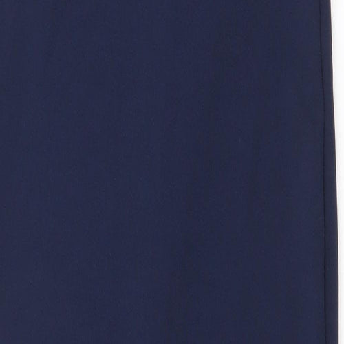 Missguided Womens Blue Polyester Pencil Dress Size 8 Off the Shoulder Zip - Asymmetric