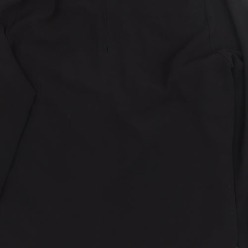 Pop England Womens Black Polyester Basic Blouse Size S V-Neck