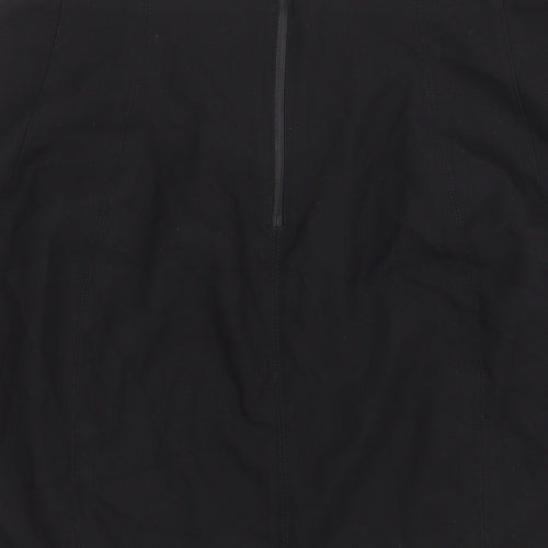 RESERVED Womens Black Polyester Mini Skirt Size 6 Zip