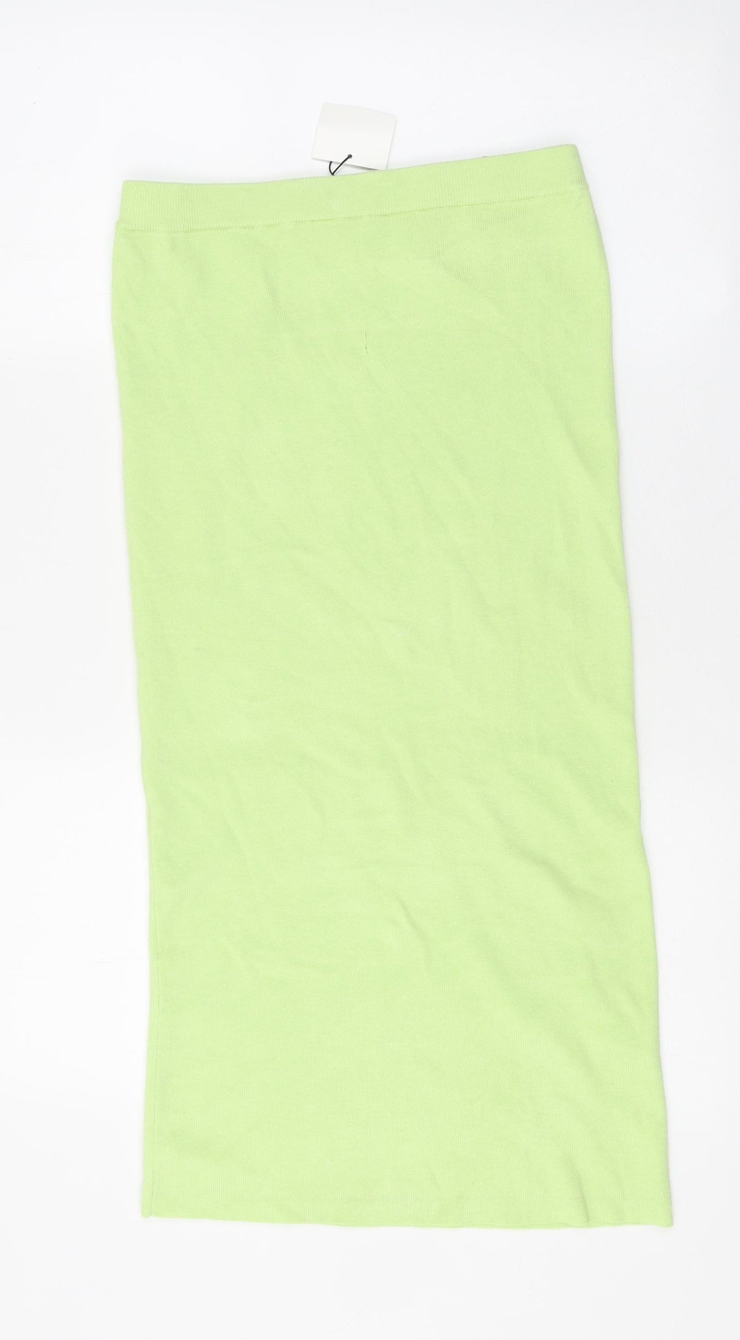 Zara Womens Green Viscose Straight & Pencil Skirt Size S