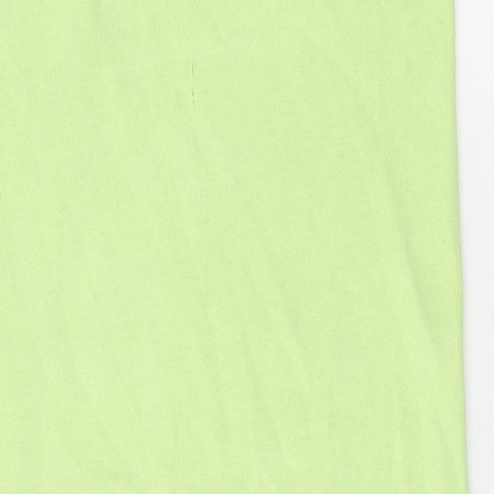 Zara Womens Green Viscose Straight & Pencil Skirt Size S